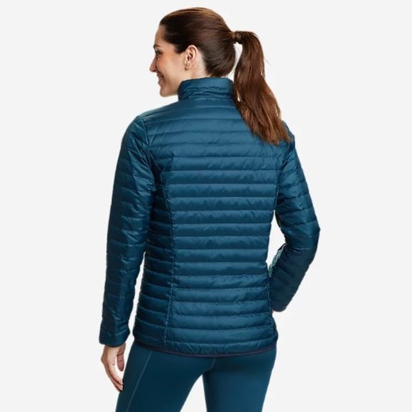 Nearly New! Women's Small Peacock Blue 650-fill Microlight Down Puffer Jacket - Picture 2 of 5